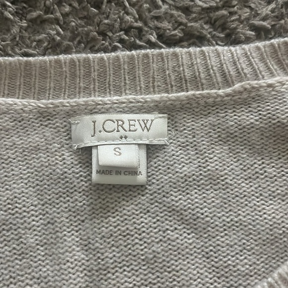 J. Crew Factory Fair Isle Crew Neck Sweater Beige Women's Medium Merino Wool - Picture 2 of 5
